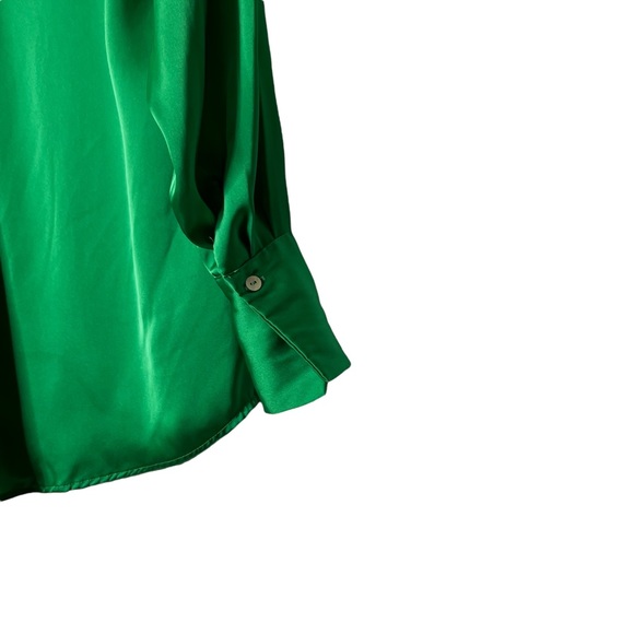 Zara Satin Effect Long Sleeve Button Up Blouse - Picture 6 of 12